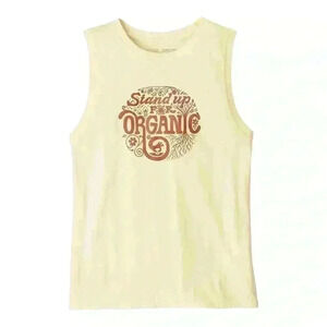 Patagonia NWT Soft Yellow Root Revolution Organic Cotton T-Shirt Tank XS